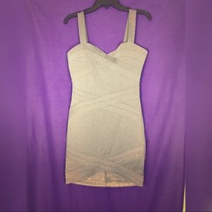 NWT H & M Glittery Silver Party Dress - Size 8